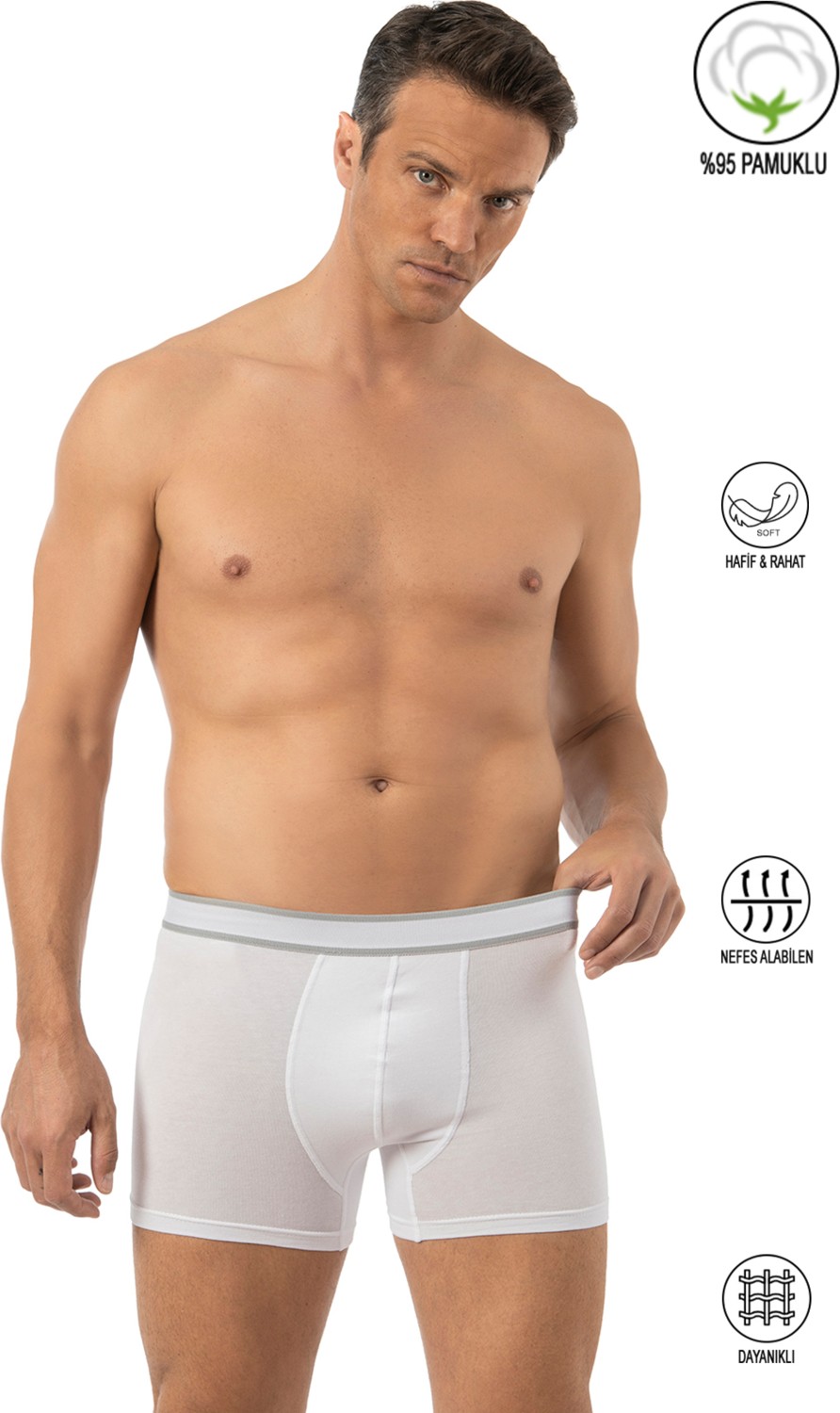 Özkan Underwear Özkan 11226 Erkek %95 Pamuklu Likralı Süprem Kumaş Esnek Rahat Boxer Şort