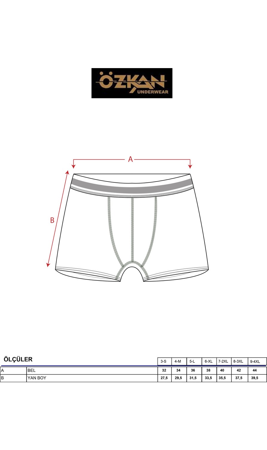 Özkan Underwear Özkan 11226 Erkek %95 Pamuklu Likralı Süprem Kumaş Esnek Rahat Boxer Şort görsel 5