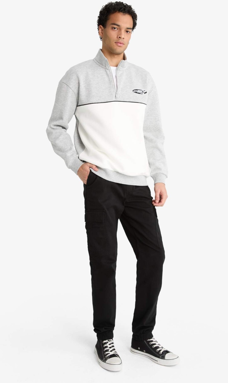 DeFacto Regular Fit Beli Bağcıklı Kargo Cepli Jogger Pantolon F4681AX25AU görsel 4