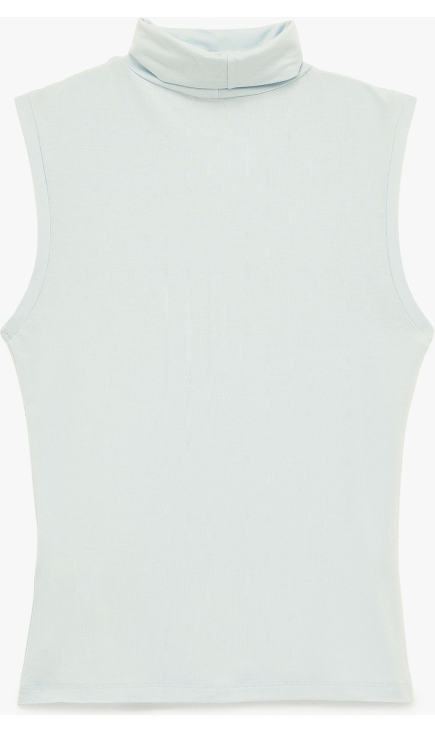 Koton Slim Fit Kolsuz Dik Yaka Viskon Bluz görsel 2