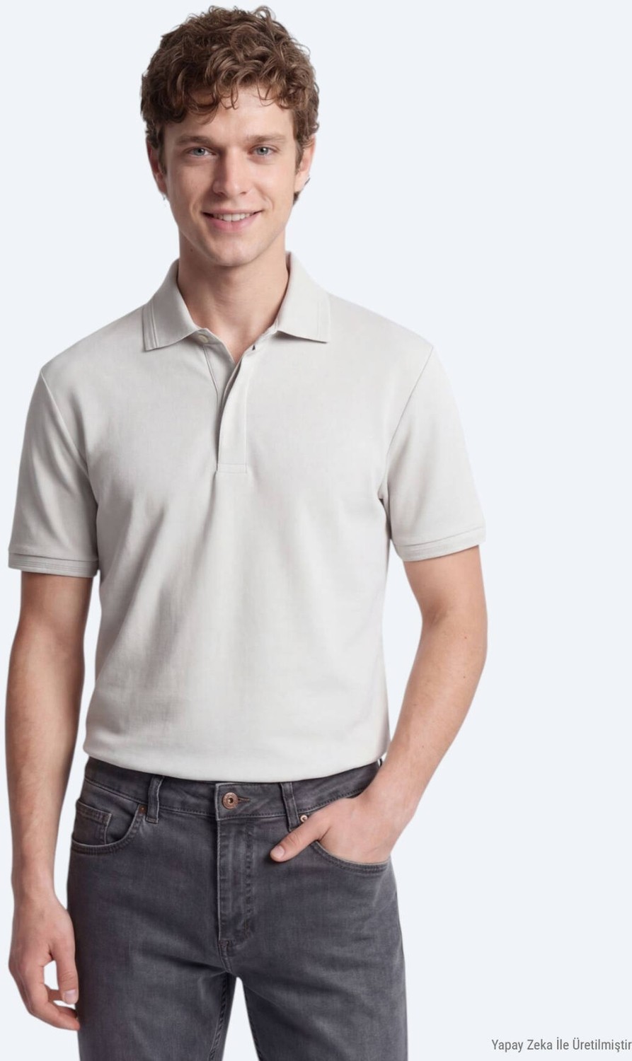 Kip Lacivert Düz %100 Pamuk T-Shirt
