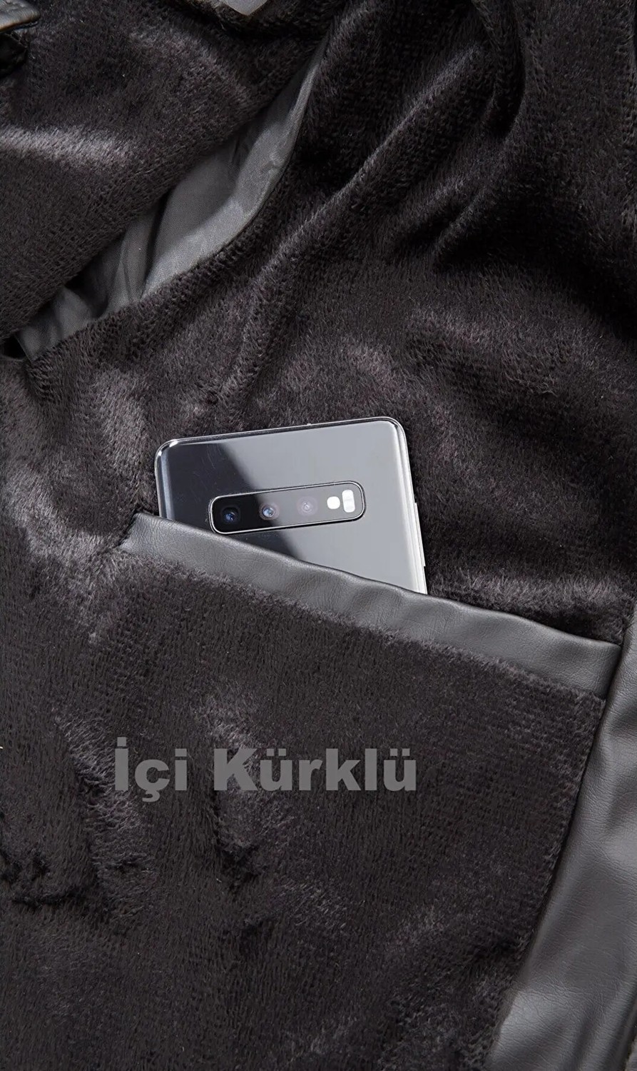 Mero Life Erkek Bordo Basic Rahat Kesim Bel Lastikli Deri Ceket görsel 5
