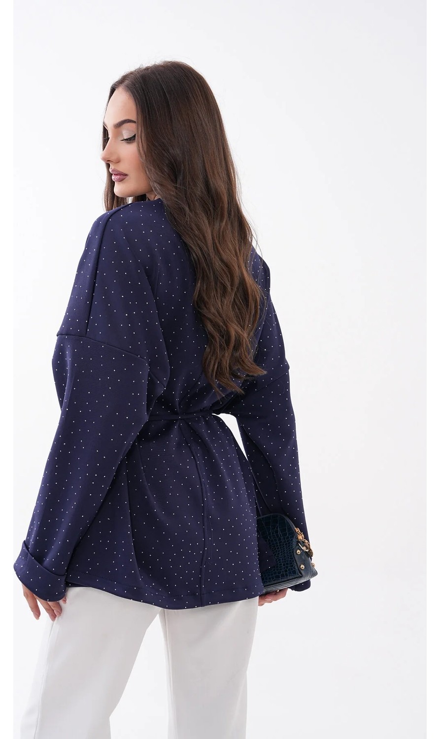 Mega Life Taş Detaylı Yırtmaçlı Oversize Tunik görsel 7