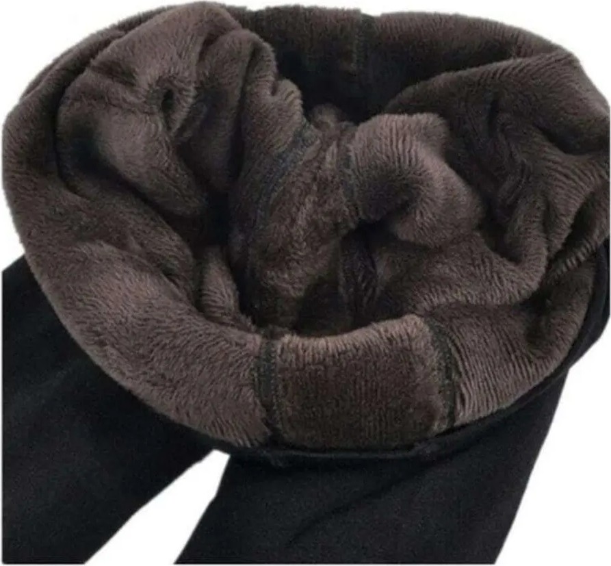 İnce Yaşam Ince Yaşam Kadın Kışlık Peluş Tayt Siyah Renk Rahat Özelliklerle Tasarlandı görsel 3