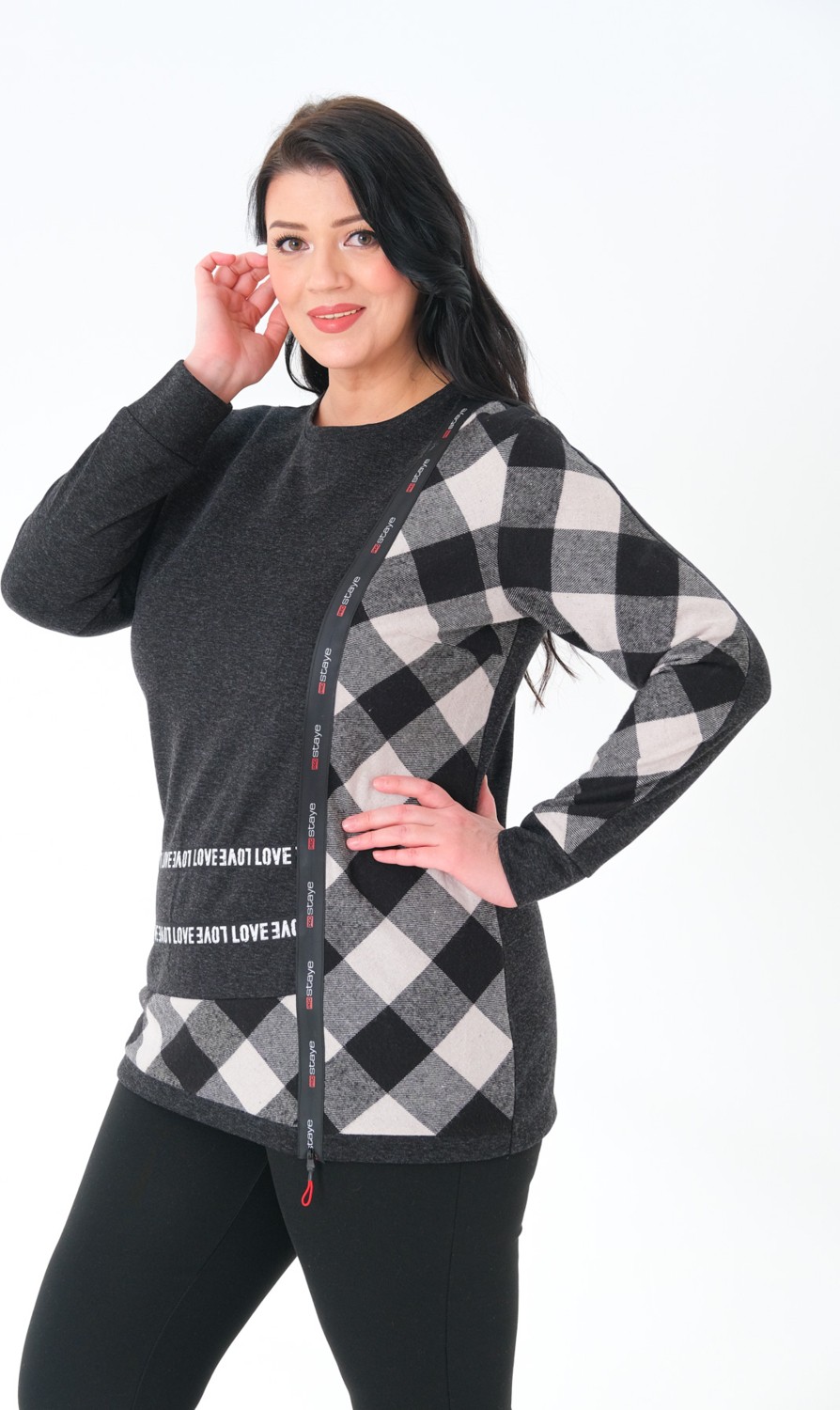 Lady Majestic Büyük Beden Sweatshirt