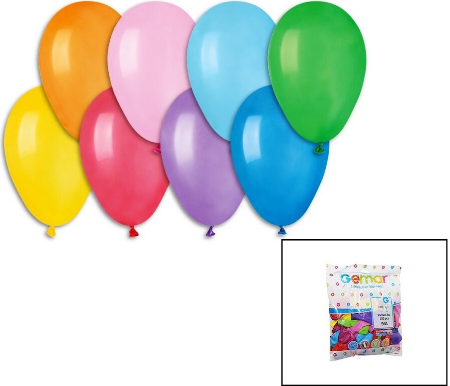 Dorasan Klasik Renkli Balon 7 Inç - 19CM - 100PCS