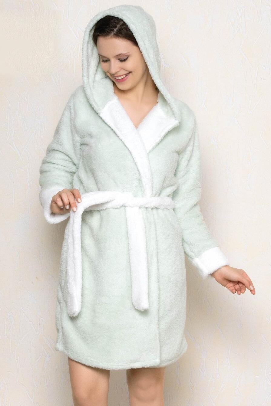 Alperi Wellsoft Peluş Sabahlık Kapüşonlu Bornoz Yumoş Alperi 71-05 Bej görsel 4