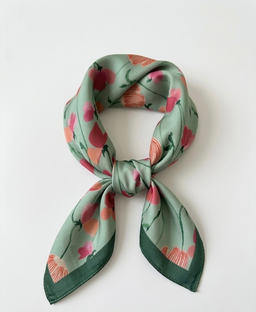 Lara Shawls Çiçek Desen Fular görsel 2