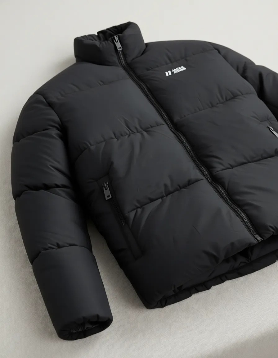 Jack & Jones Jjmax Puffer Jacket Erkek Şişme Mont Siyah 12238745 V4 görsel 2