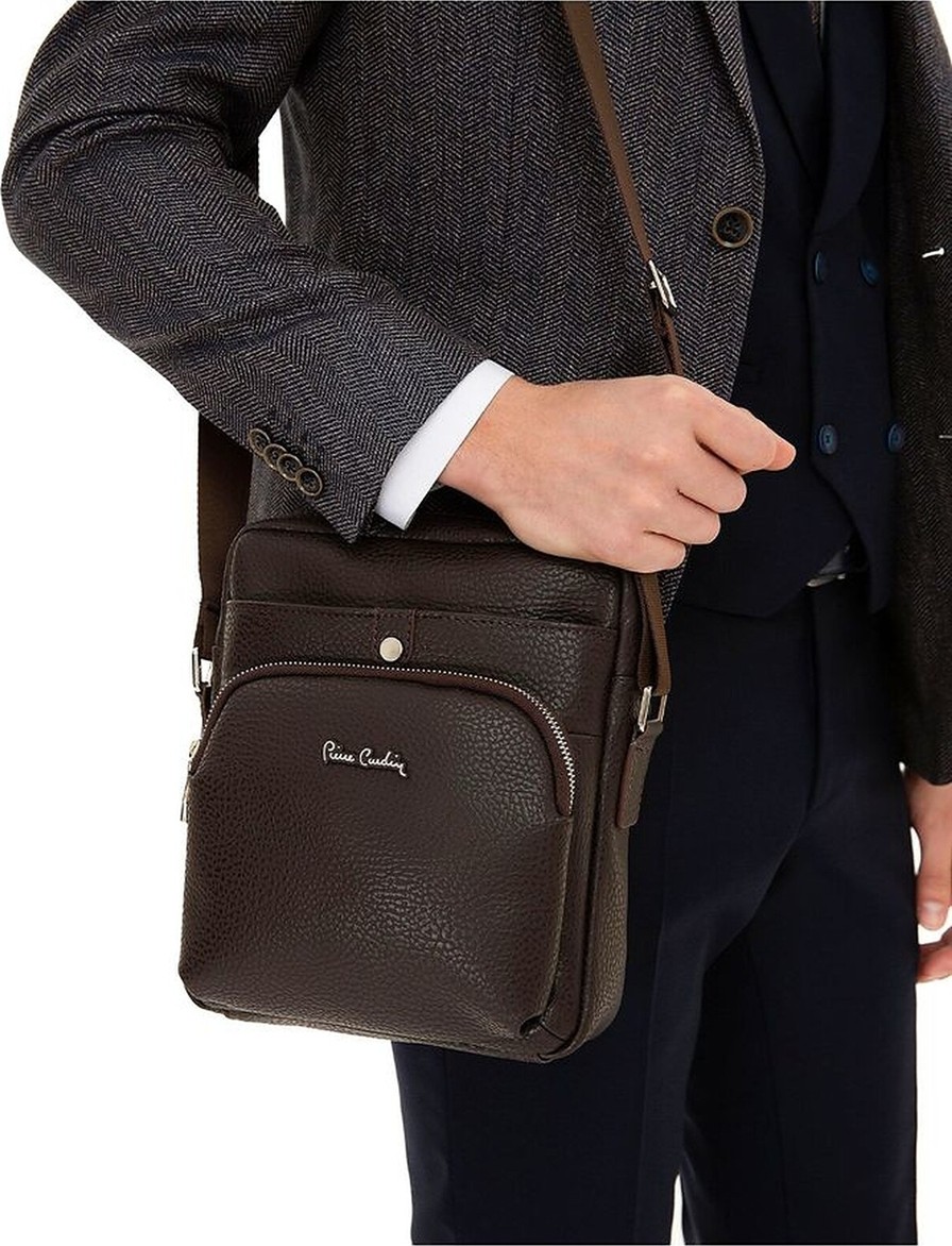 Pierre Cardin Kahverengi Portföy Erkek Çanta Ergonomik Tasarım ve Şık Görünüm ile Günlük Kullanım İçin 04Pc001431-Kh görsel 4
