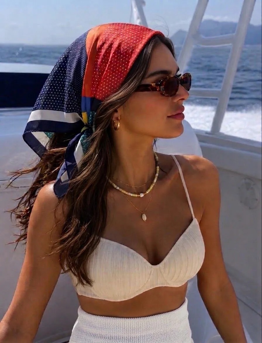 Trend Dokunuş 50-50 DatenKadın Leopar Desenli Fular Bandana