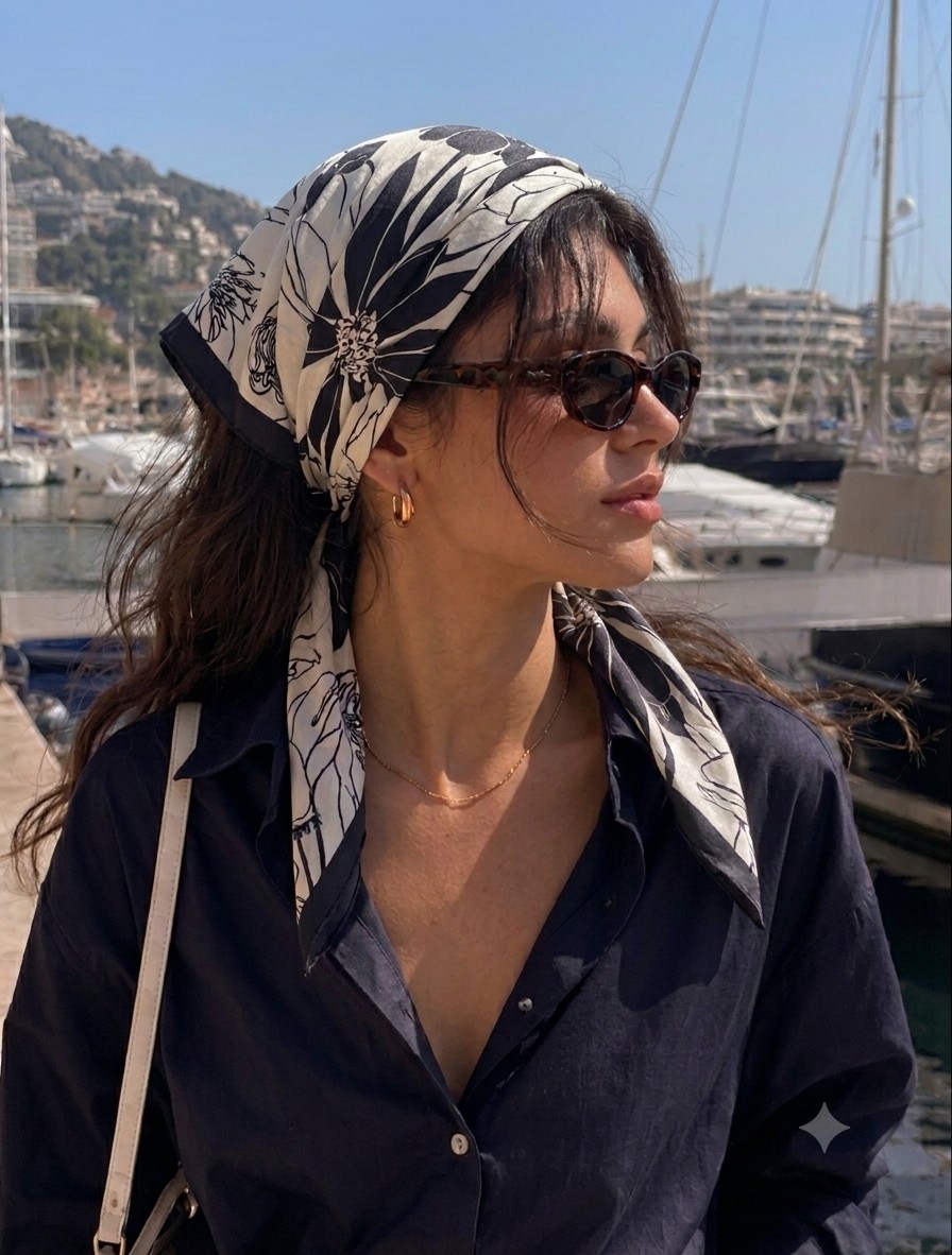 Trend Dokunuş 50-50 DatenKadın Leopar Desenli Fular Bandana