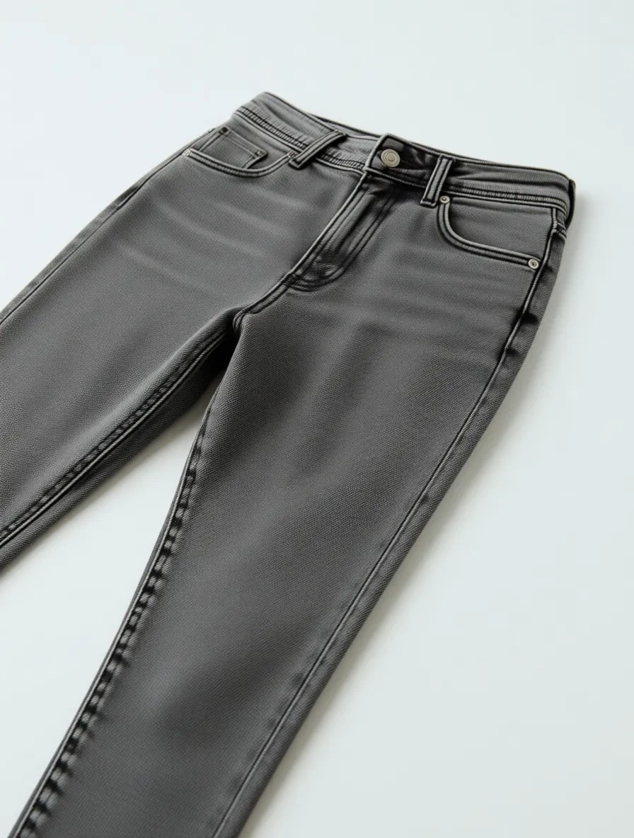 Polo State Kadın Skinny Fit Yüksek Bel Jeans Gri görsel 6