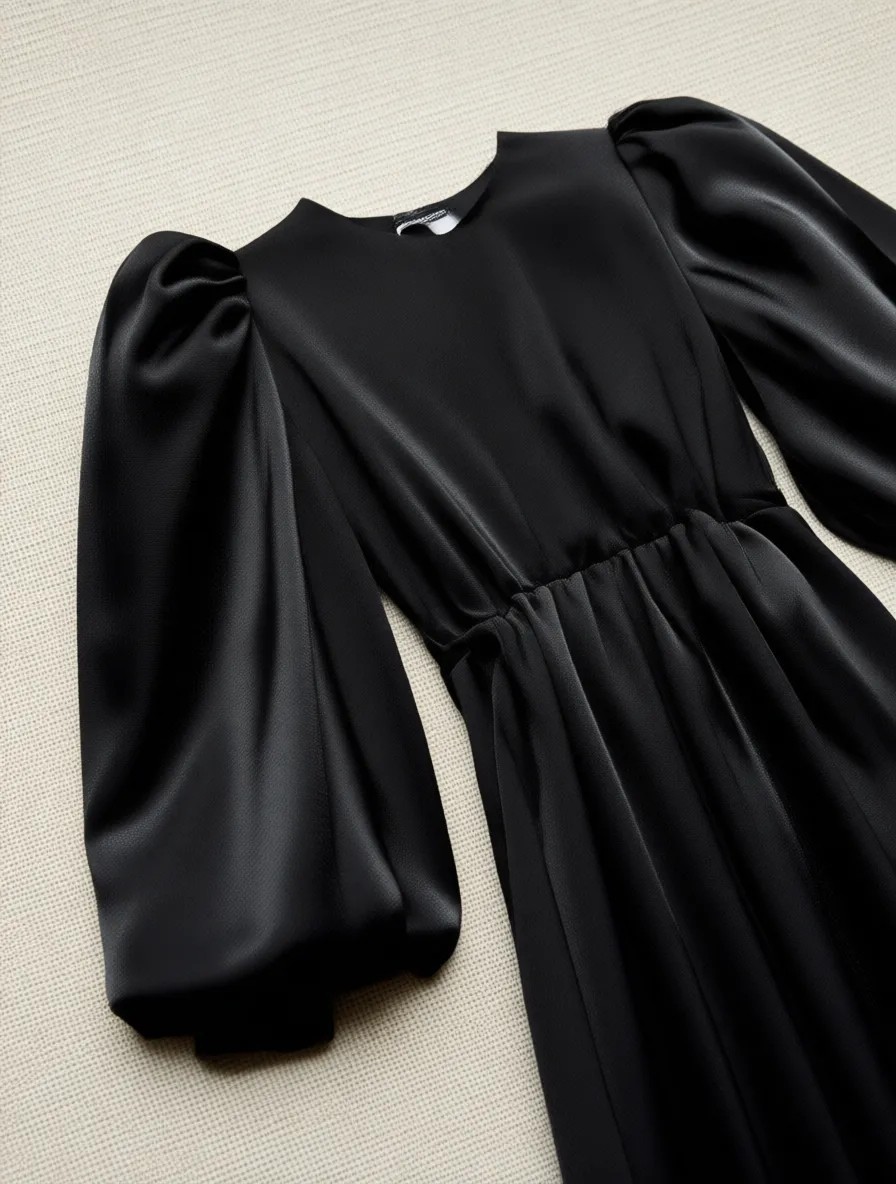By Atelier Siyah Simli Hazel Tesettür Abiye görsel 7