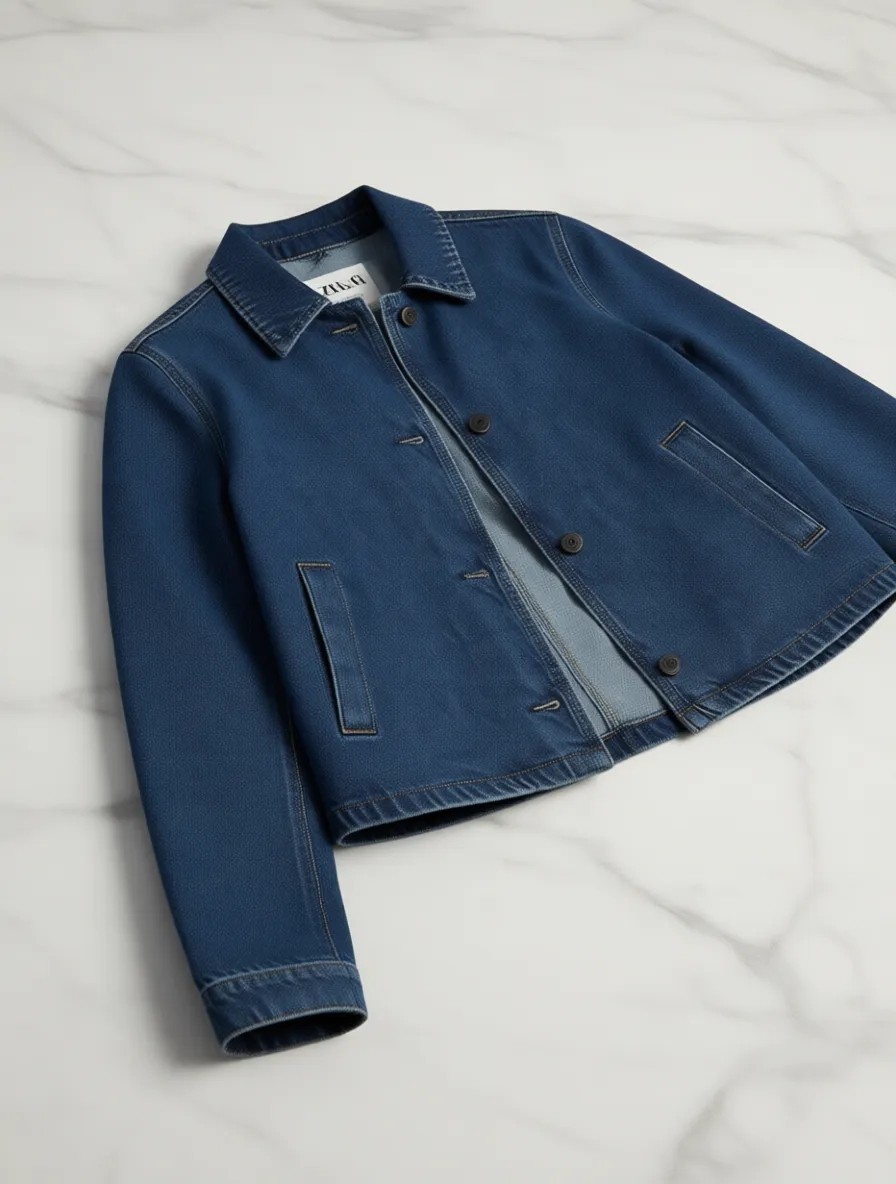 LTB Orıya Düğmeli Denim Mid Indigo Ceket görsel 4