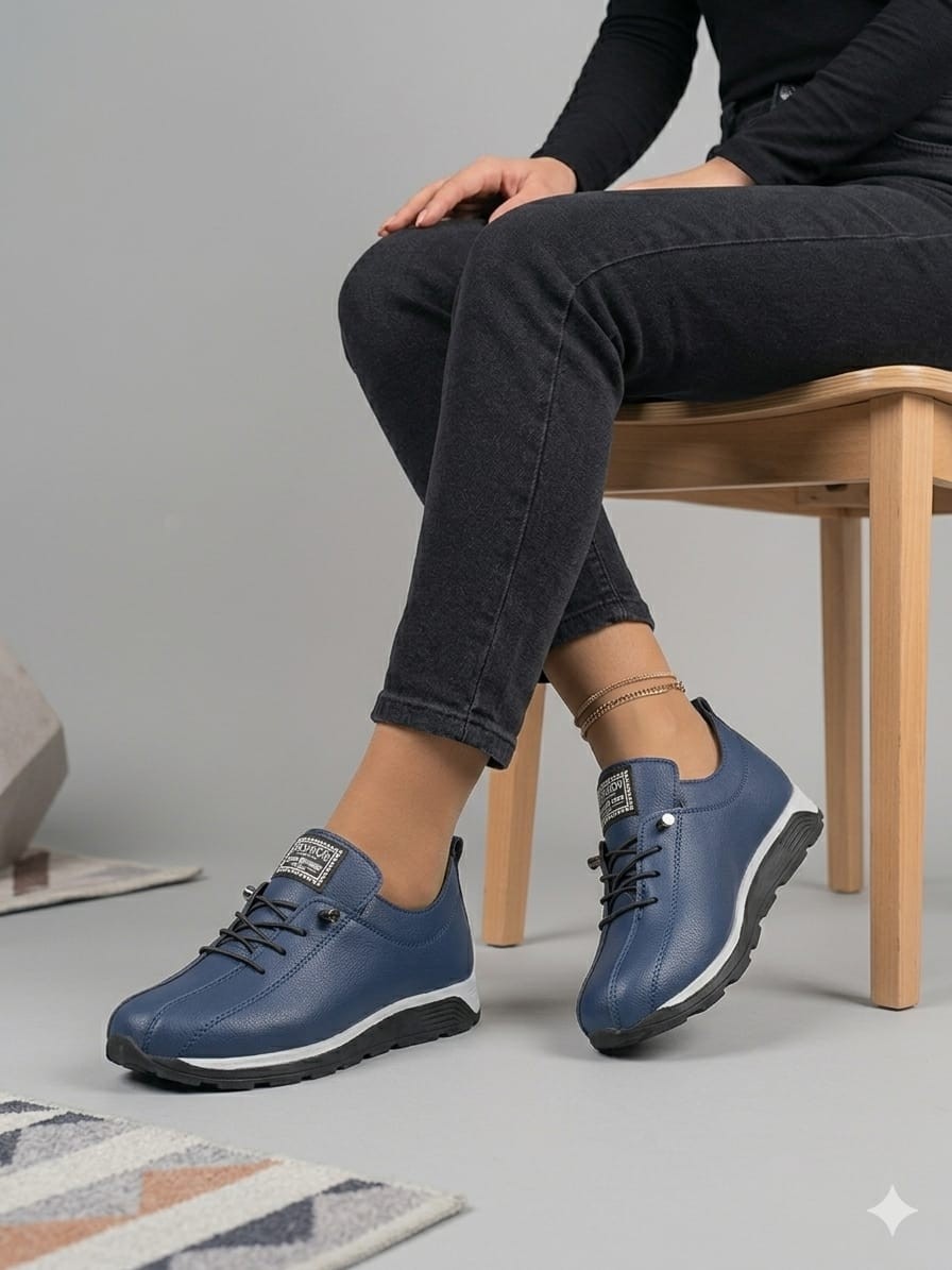 Decisivo Life Kadın Lastik Bağcıklı Ortopedik Taban Sneaker Spor Ayakkabı