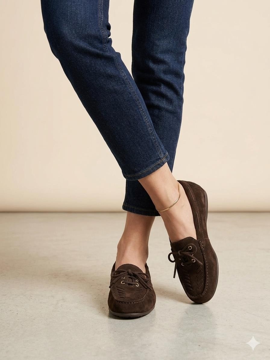Tarçın Ayakkabı Hakiki Deri Kadın Deri Loafer TRC186-0004 görsel 7