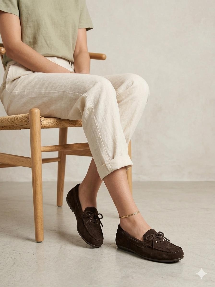 Tarçın Ayakkabı Hakiki Deri Kadın Deri Loafer TRC186-0004 görsel 8