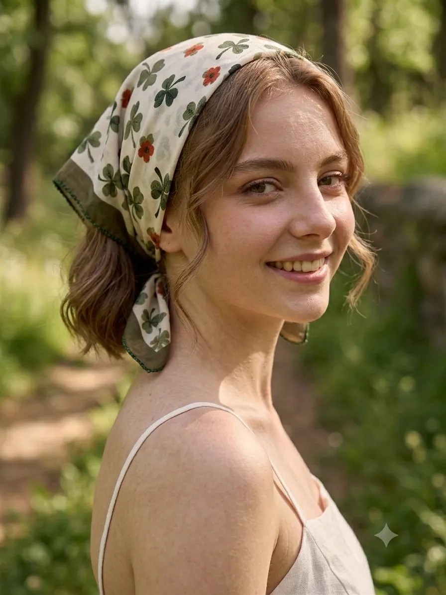 Trend Dokunuş 50-50 DatenKadın Leopar Desenli Fular Bandana