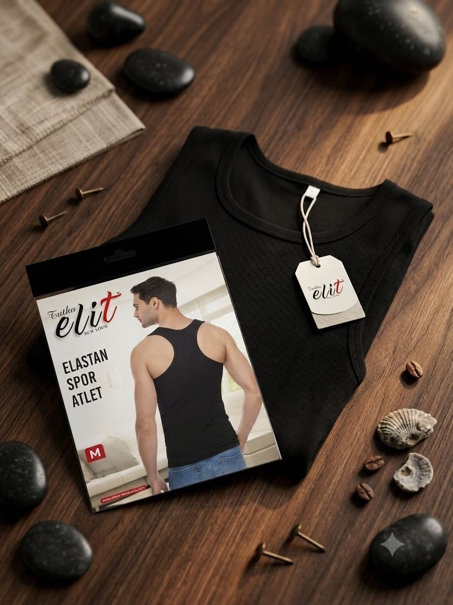 Tutku Elit Nefes Alan Rahat Tutku Elit Erkek Siyah Elastan Spor Atlet görsel 2