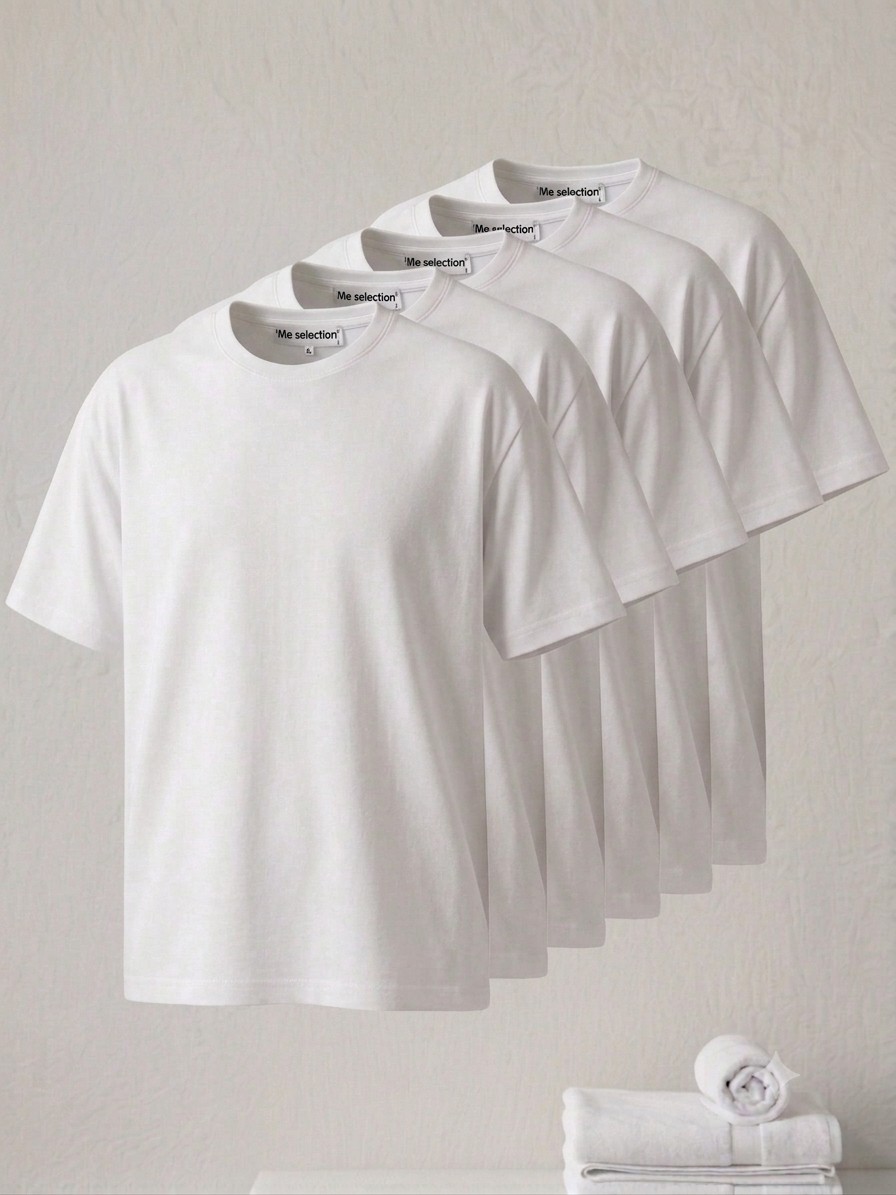 Me Selection 5'li Paket %100 Pamuk Unisex Basic Tişört