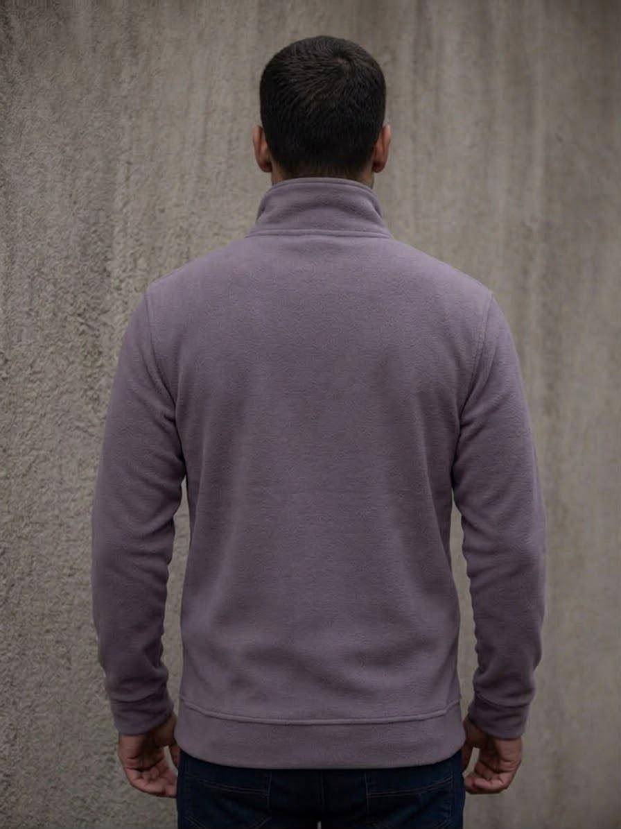 Oksit Ozo Erkek Göğüs Pelüş Detaylı Fermuarlı Cepli Mevsimlik Üç Iplik Sweat Ceket Polar görsel 4