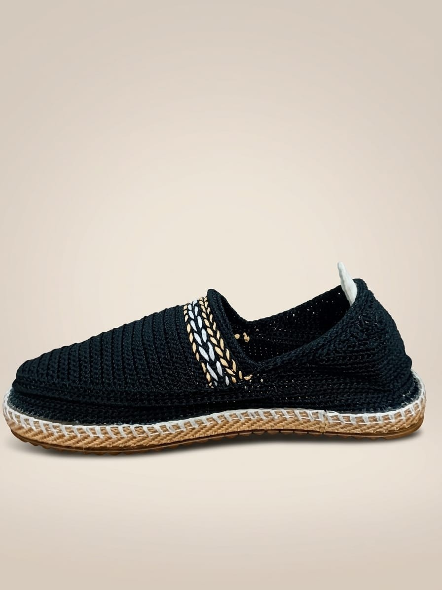 Orifkozmo %100 El Yapımı El Örgüsü Erkek Espadril & Hafif Casual Yazlık Ayakkabı görsel 3