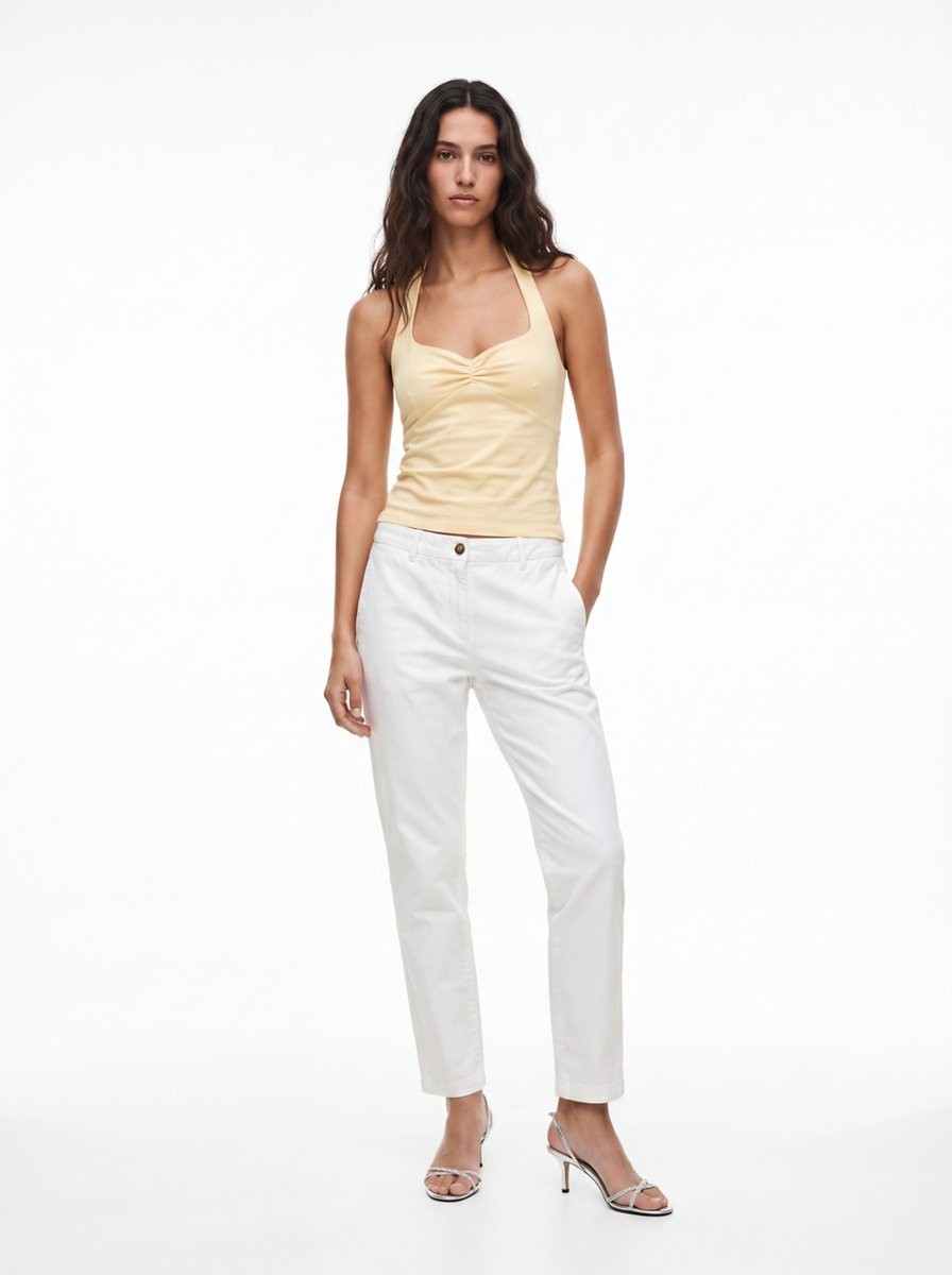 LTB Slım Fit Krem Pantolon