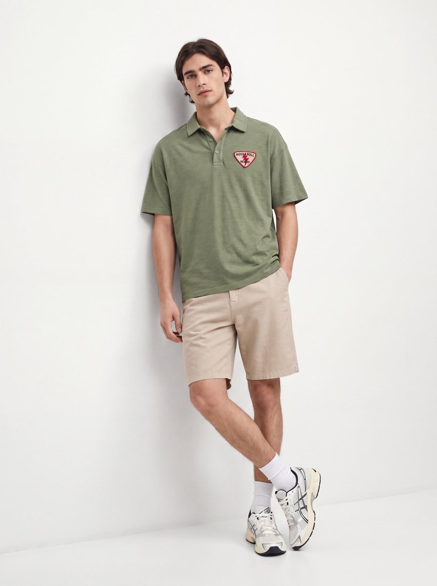 LTB Spor Comfort Fit Bej Bermuda