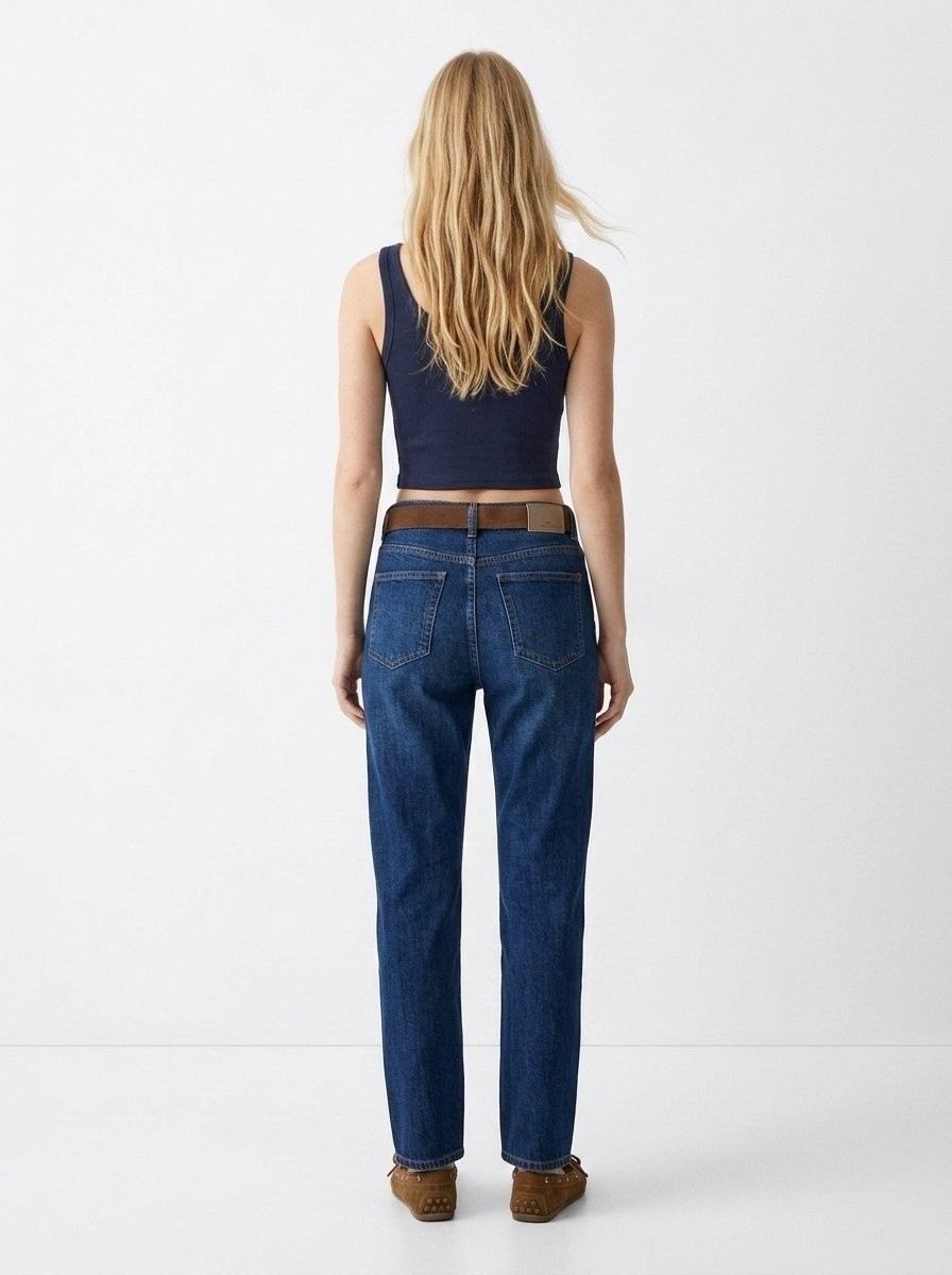 LTB Düğmeli Kaşkorse Crop Lacivert Atlet görsel 2