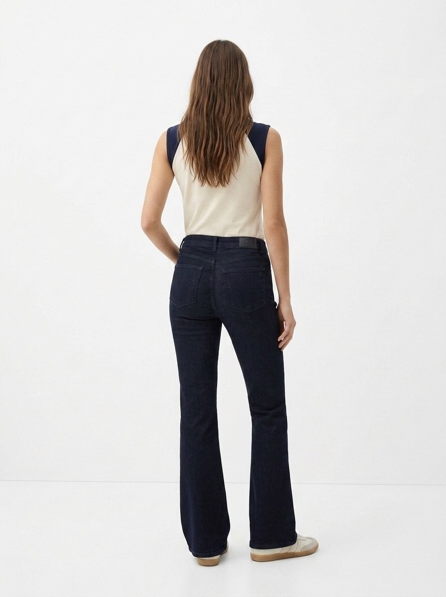 LTB Noelıa L Ispanyol Paça Yüksek Bel Dark Indigo Jean Pantolon görsel 2