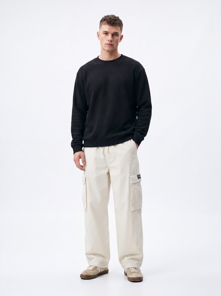LTB Regular Fit Basic Bisiklet Yaka Lacivert Sweatshırt