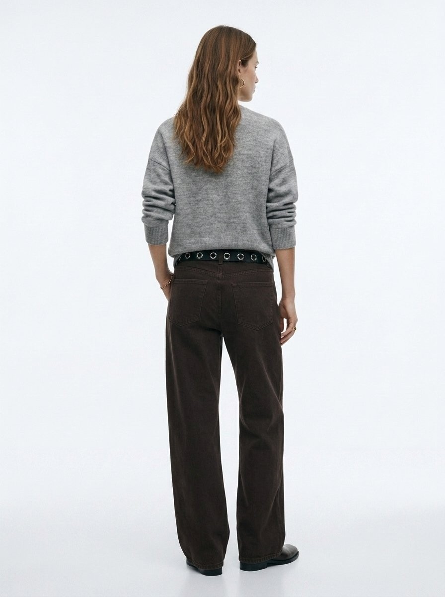 LTB Regular Fit Bisiklet Yaka Triko Gri Kazak görsel 2