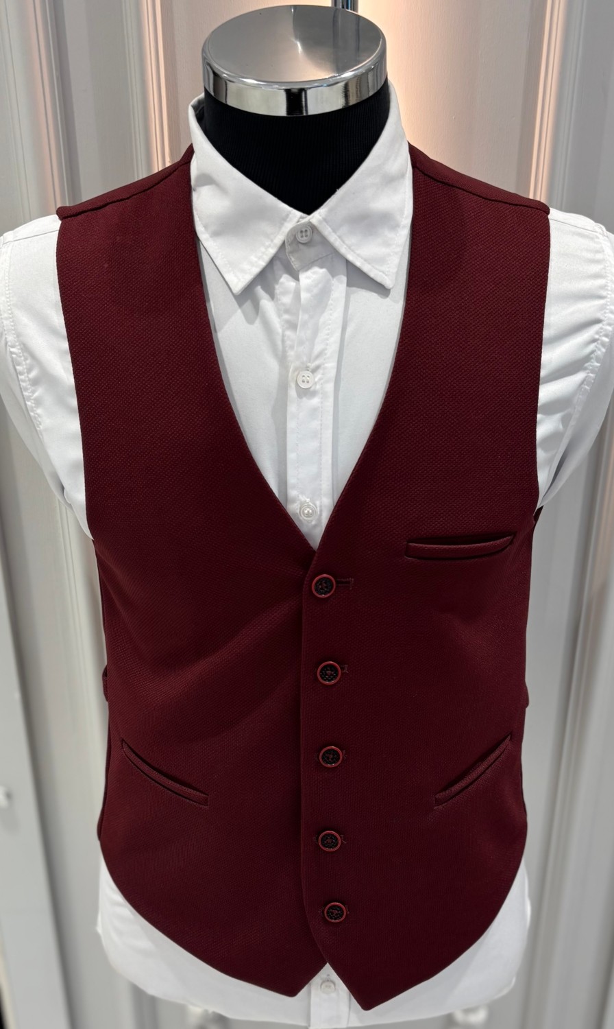 Sabri Zengin Erkek V Yaka Slim Fit Yelek