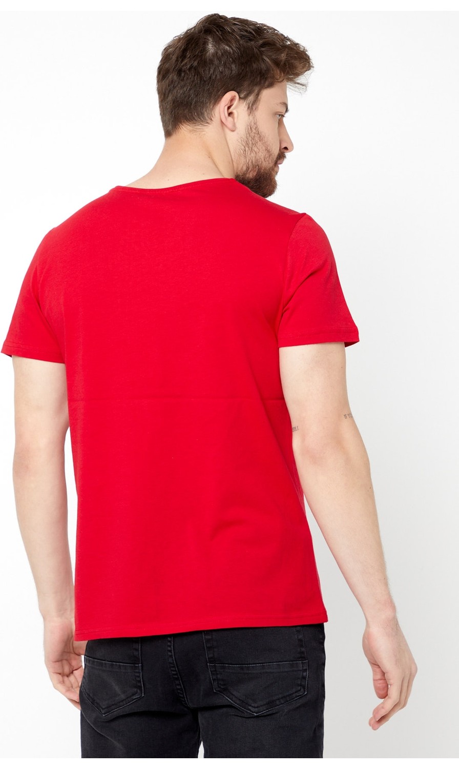 Mmetalic Metalıc Erkek Haki Pamuklu Kısa Kollu V Yaka T-Shirt görsel 8