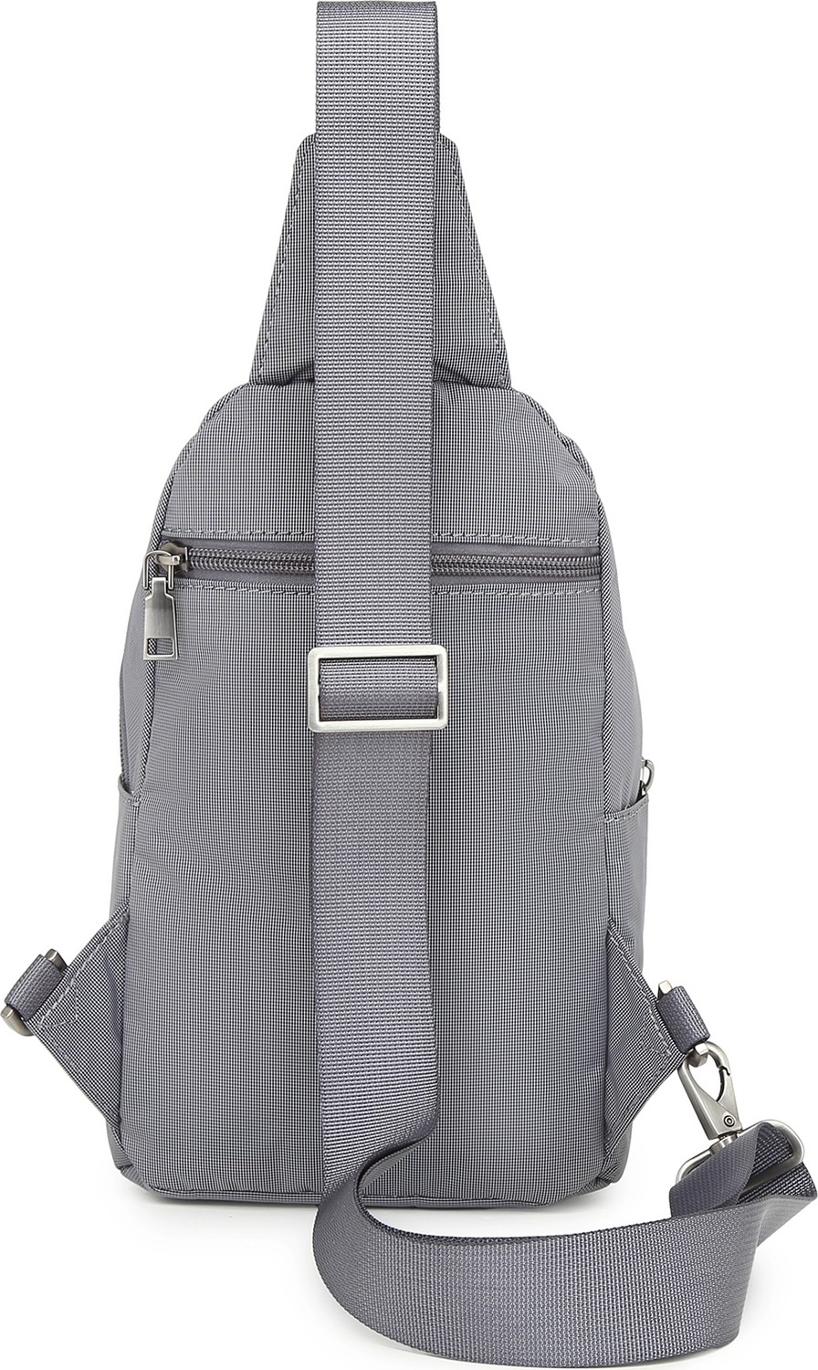 Smart Bags Smart Unisex Body Bag Tasarım Vücut Sırt ve Göğüs Çantası Ayarlanabilir Askılı Gri görsel 3