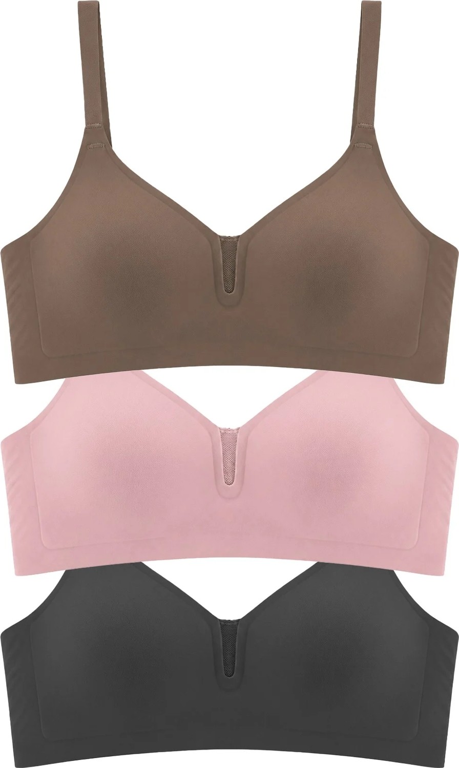 Cottonhill Seamless Bra - Eloria | Lazer Kesim Dikişsiz Balensiz Iz Bırakmayan Tül Detaylı Sütyen 3'lü Paket