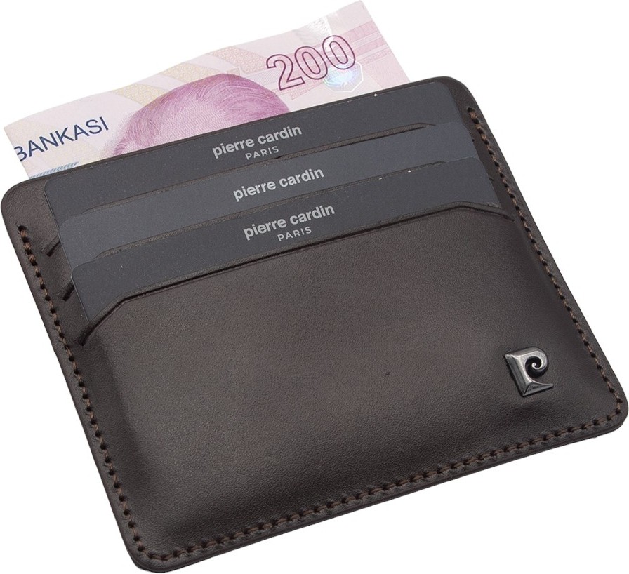 Pierre Cardin Kahve Unisex Deri Kartlık 046D06 görsel 6