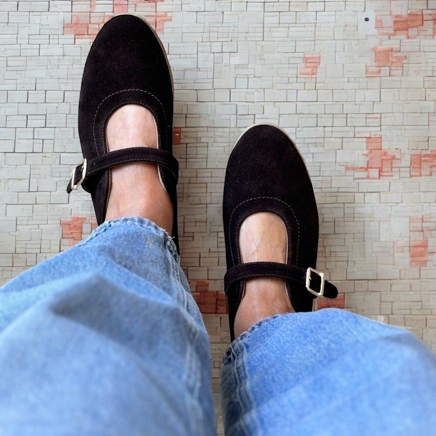 Ne&Ve Shoes Neve Shoes Kahve Süet Deri Tokalı Babet görsel 3