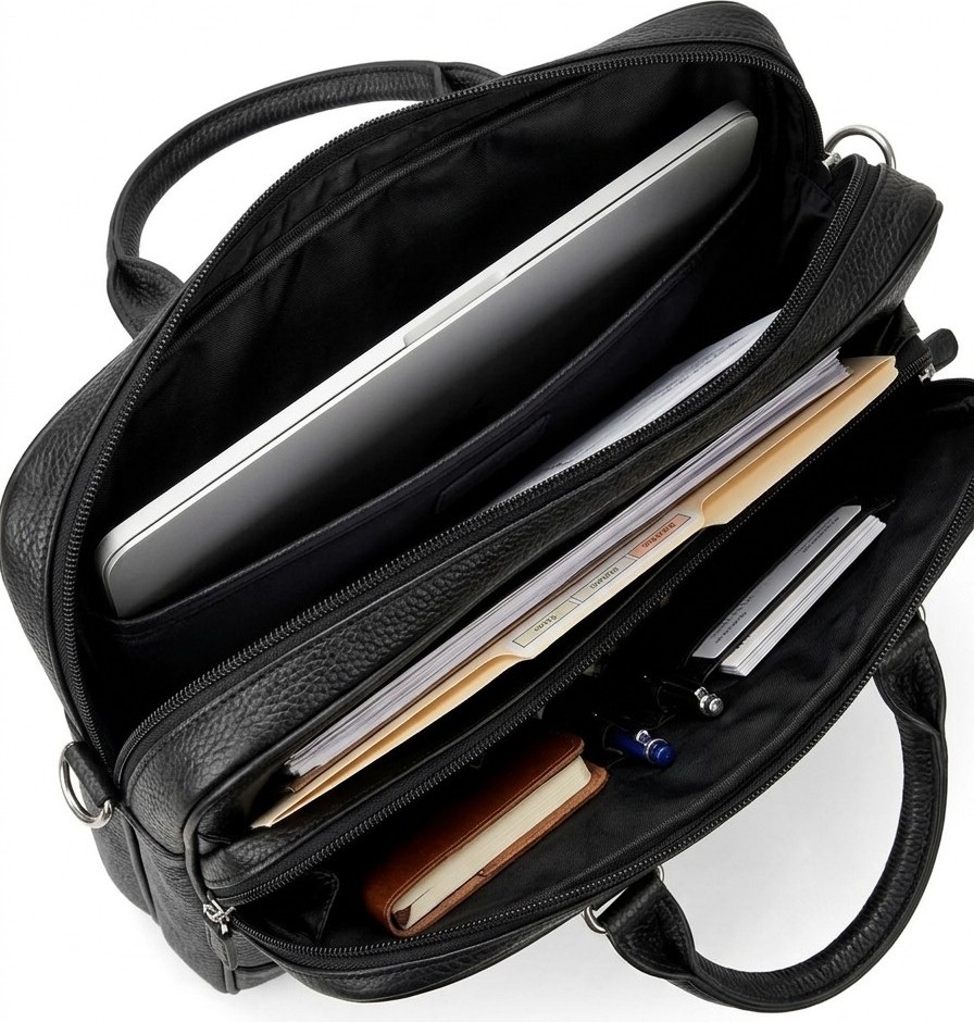 Başkent Çanta Evrak Çantası Hakiki Deri 15.6" Inç Laptop Çanta / Tablet A4 Dosya Uyumlu Premium %100 Orjinal Deri 8683255014170 görsel 5