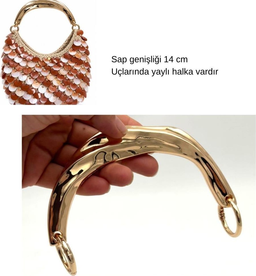 Angel Çanta Aksesuar 14 cm U Model Çanta Sapı Golden Renk