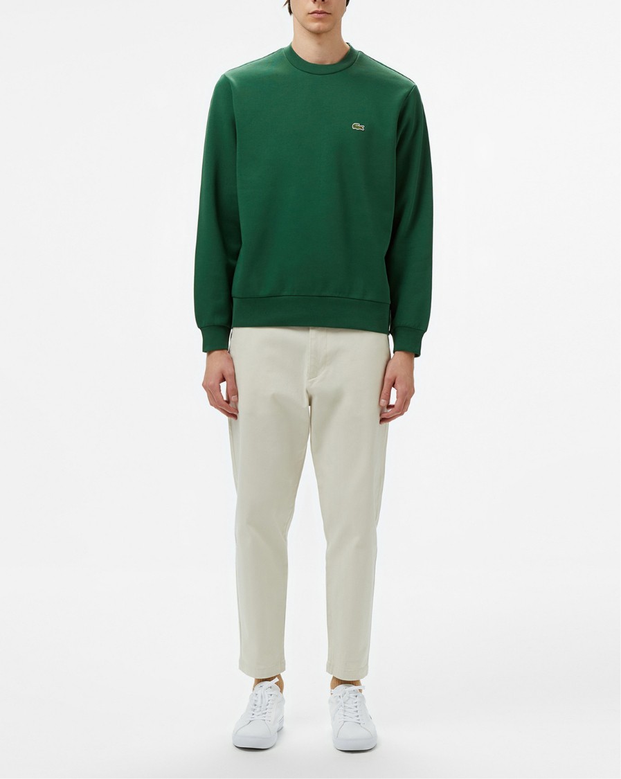 Lacoste Erkek Standart Fit Bisiklet Yaka Yeşil Sweatshirt görsel 3