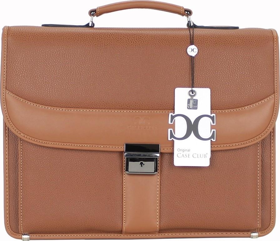 Case Club Deri Evrak Çantası Laptop Bölmeli 15.6 " Inç görsel 3