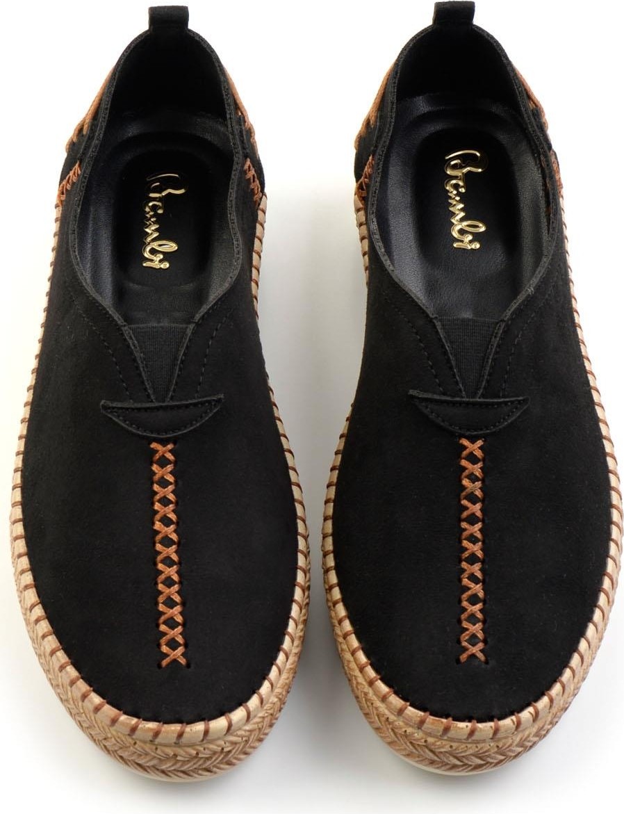 Bambi Bej Süet Kadın Espadril K01309210502