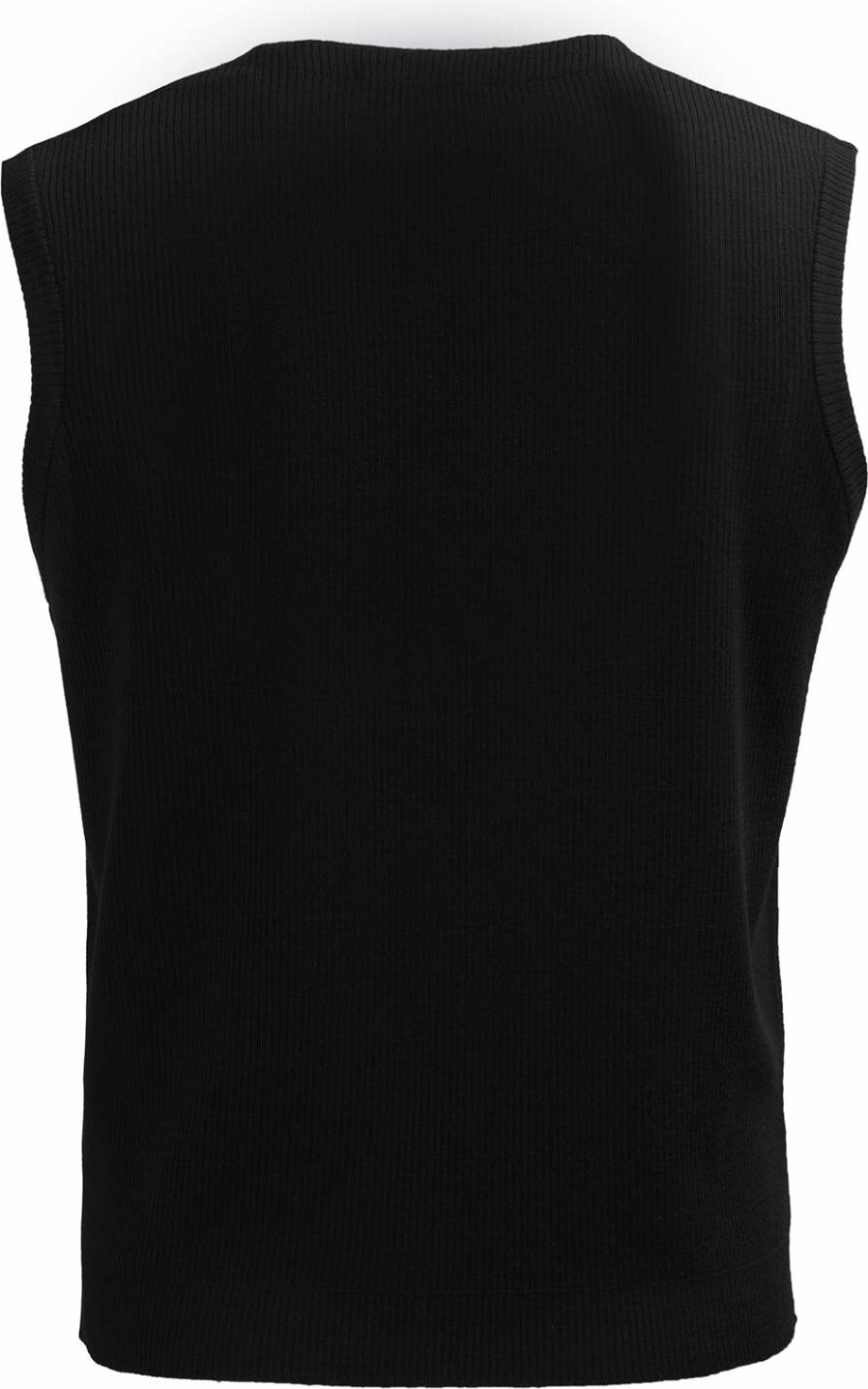 Ramsey Siyah Regular Fit V Yaka Casual Örme Triko Yelek görsel 6