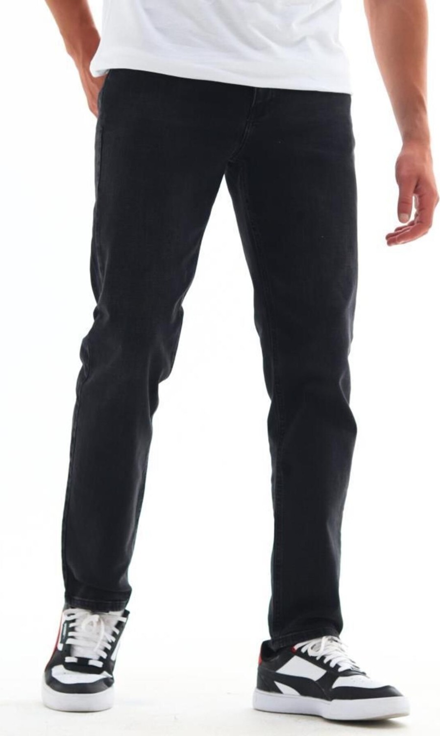 Hlt Jeans Erkek Antrasit Füme Fit Boru Paça Esnek Likralı Denim Jeans Kot Pantolon Hlthe001936k görsel 4