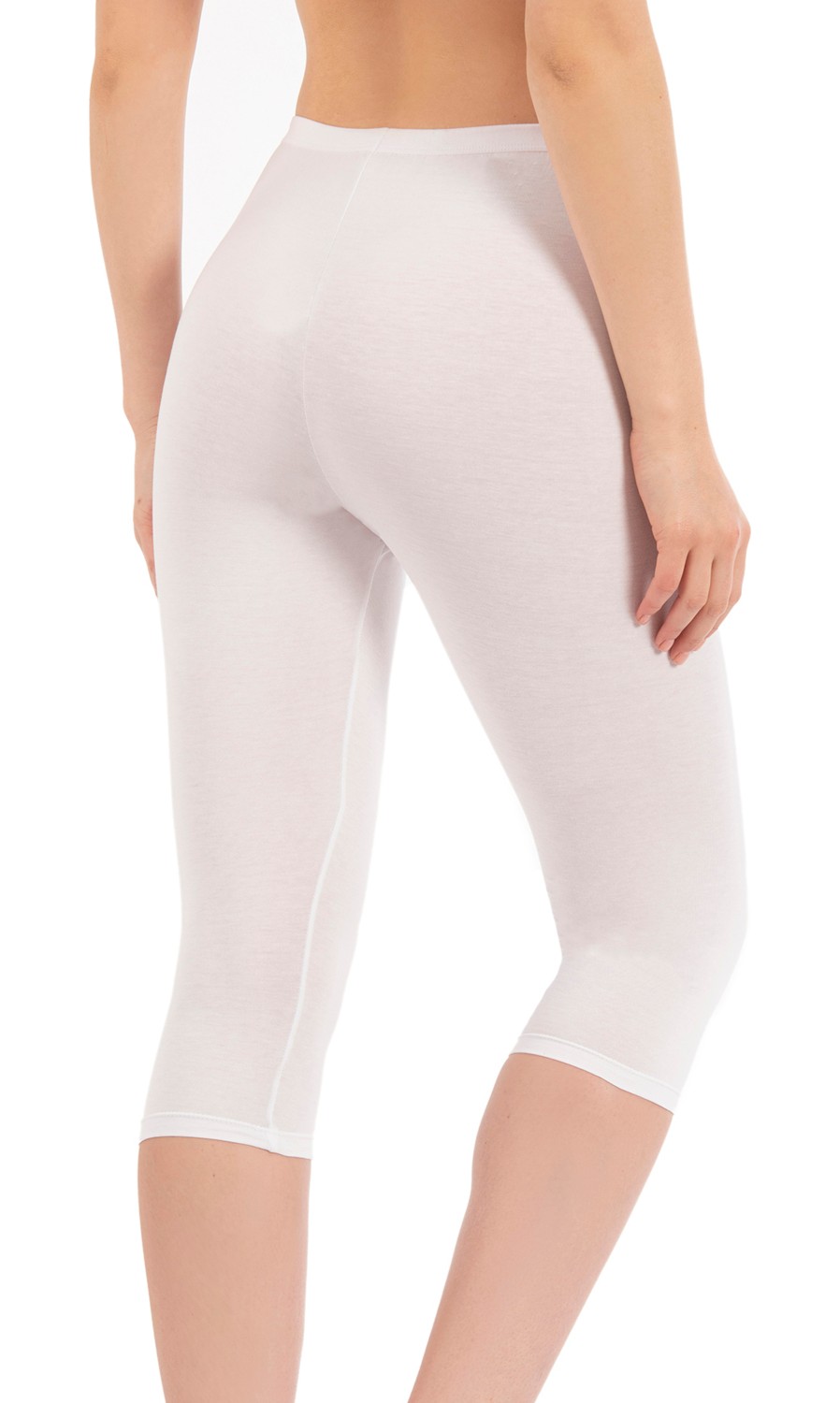 Özkan Underwear 0458 Kadın Pamuklu Likralı Süprem Kapri Tayt görsel 2