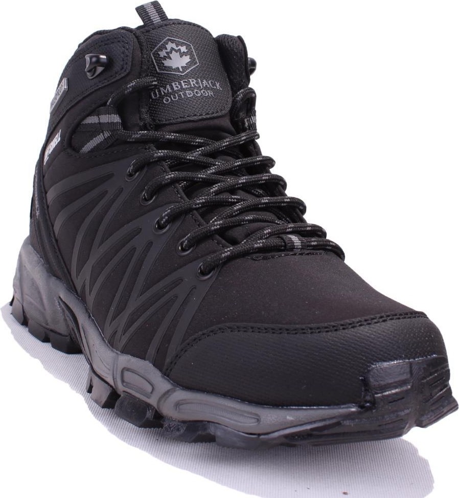 Lumberjack Shell Hi Siyah Ortopedik Outdoor Bot Suni Deri Bağcıklı Kışlık Su Geçirmez