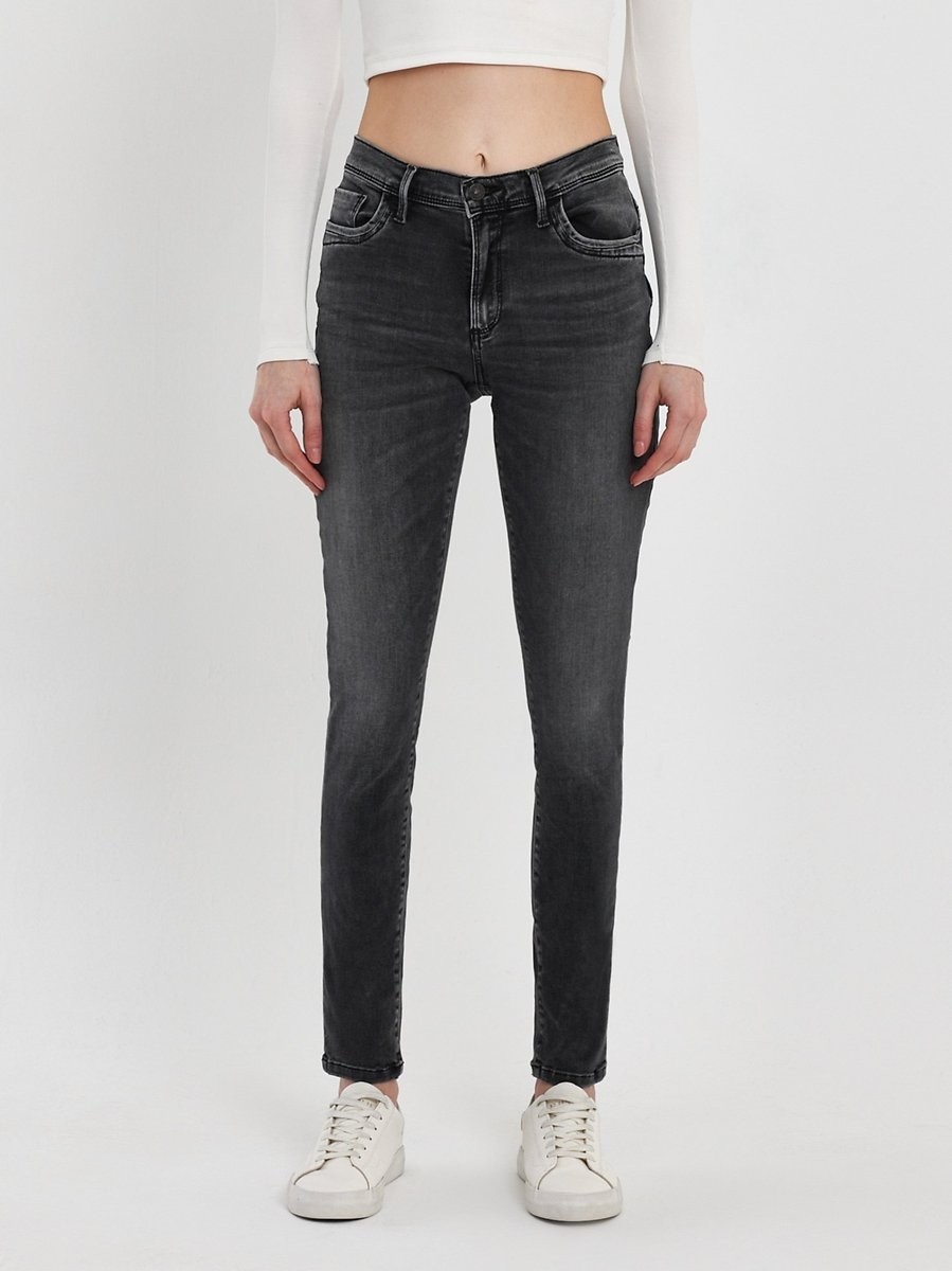 LTB Jonna 100 Dar Paça Yüksek Bel Mid Indigo Jean Pantolon görsel 2