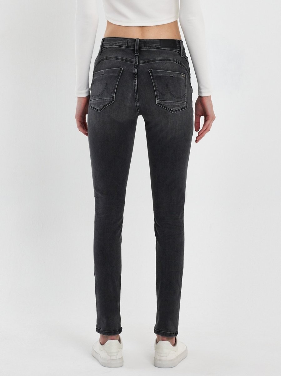 LTB Jonna 100 Dar Paça Yüksek Bel Mid Indigo Jean Pantolon görsel 3